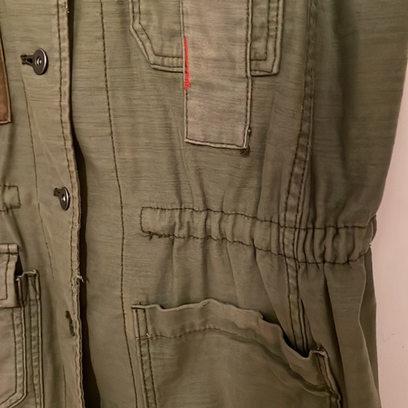 HEI HEI Anthropologie Upcycled Patchwork Embroidered Utility Military Vest Small - Picture 10 of 11